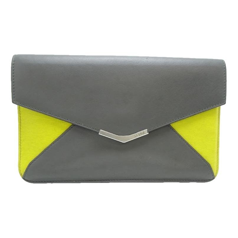 Leather clutch bag