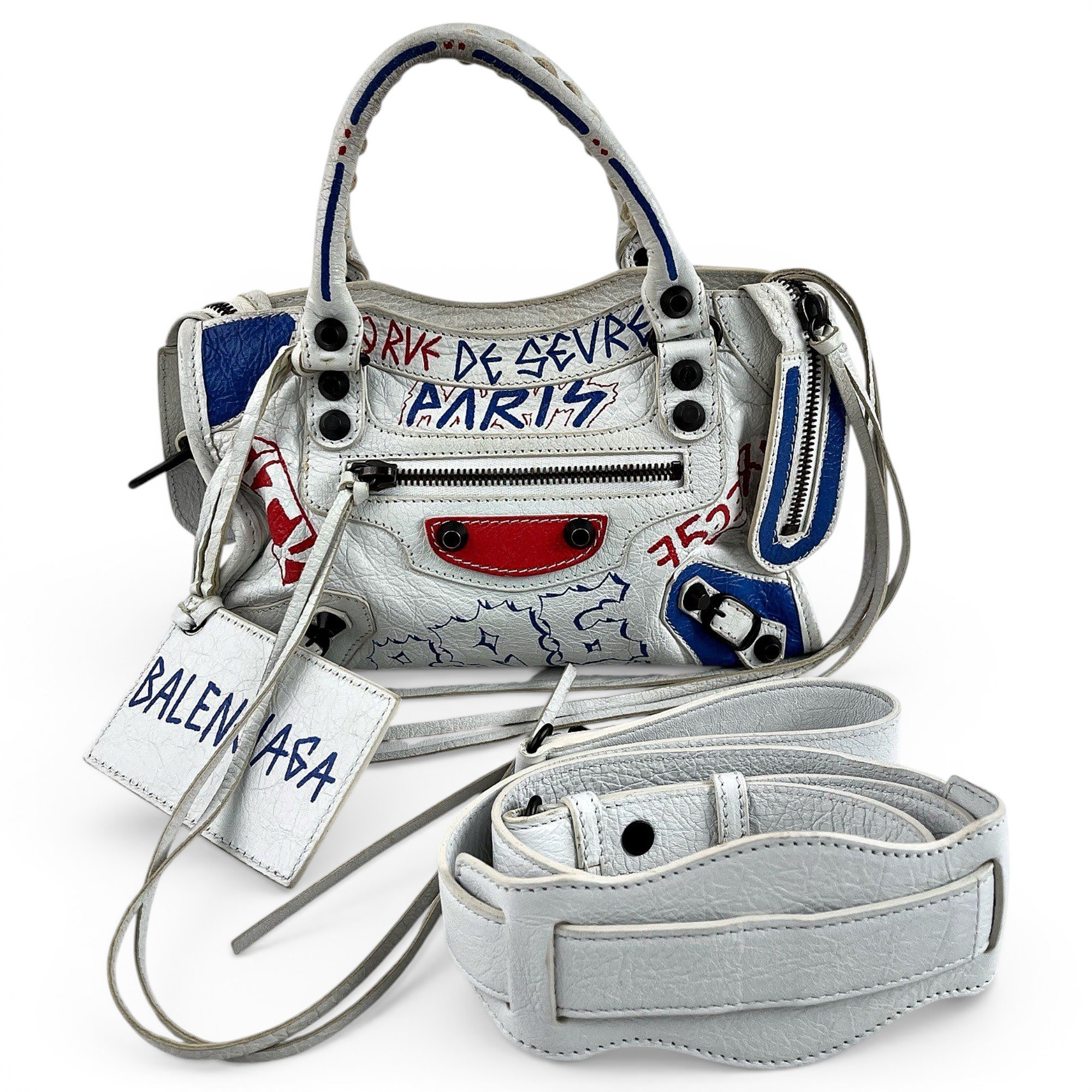 City leather handbag