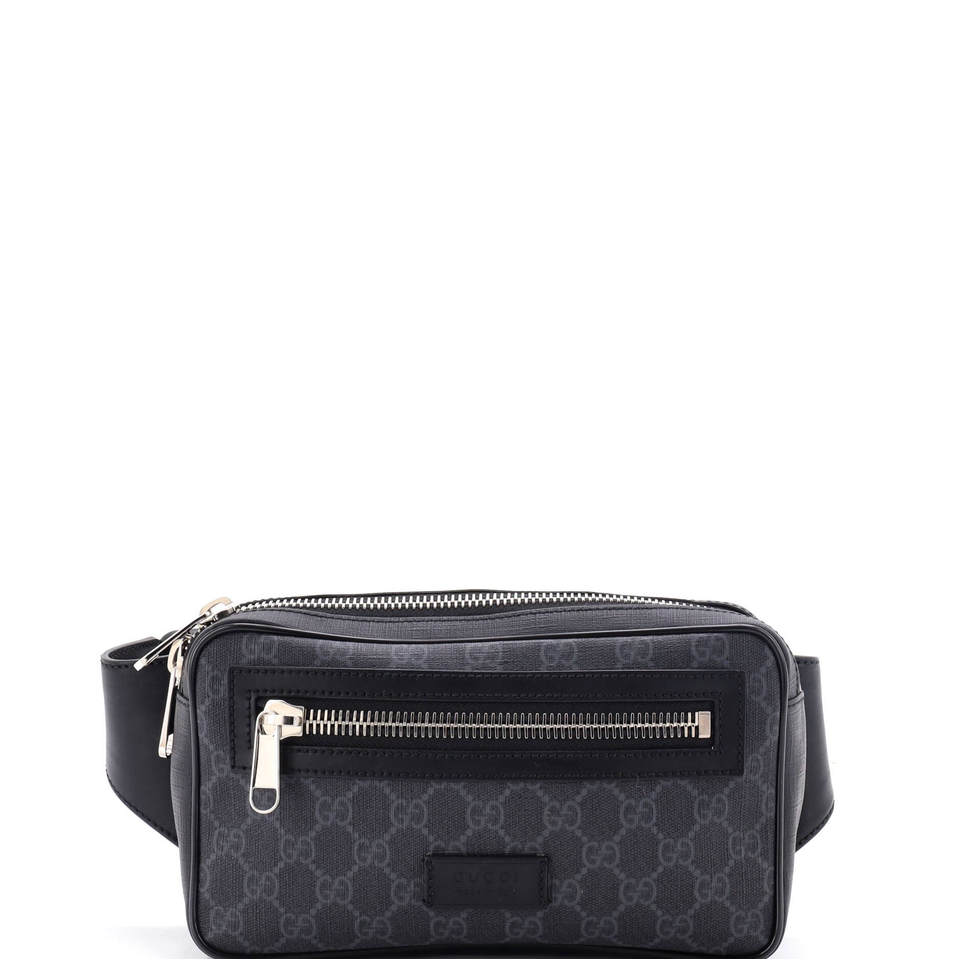 Soft Zip Belt Bag GG Coated Canvas Small