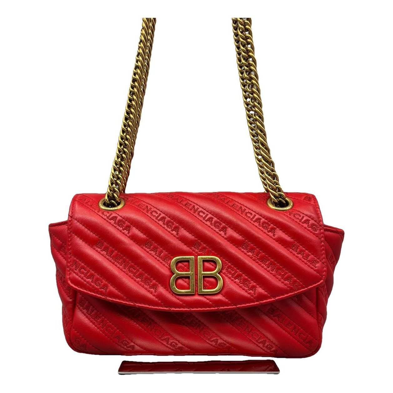 BB chain leather handbag