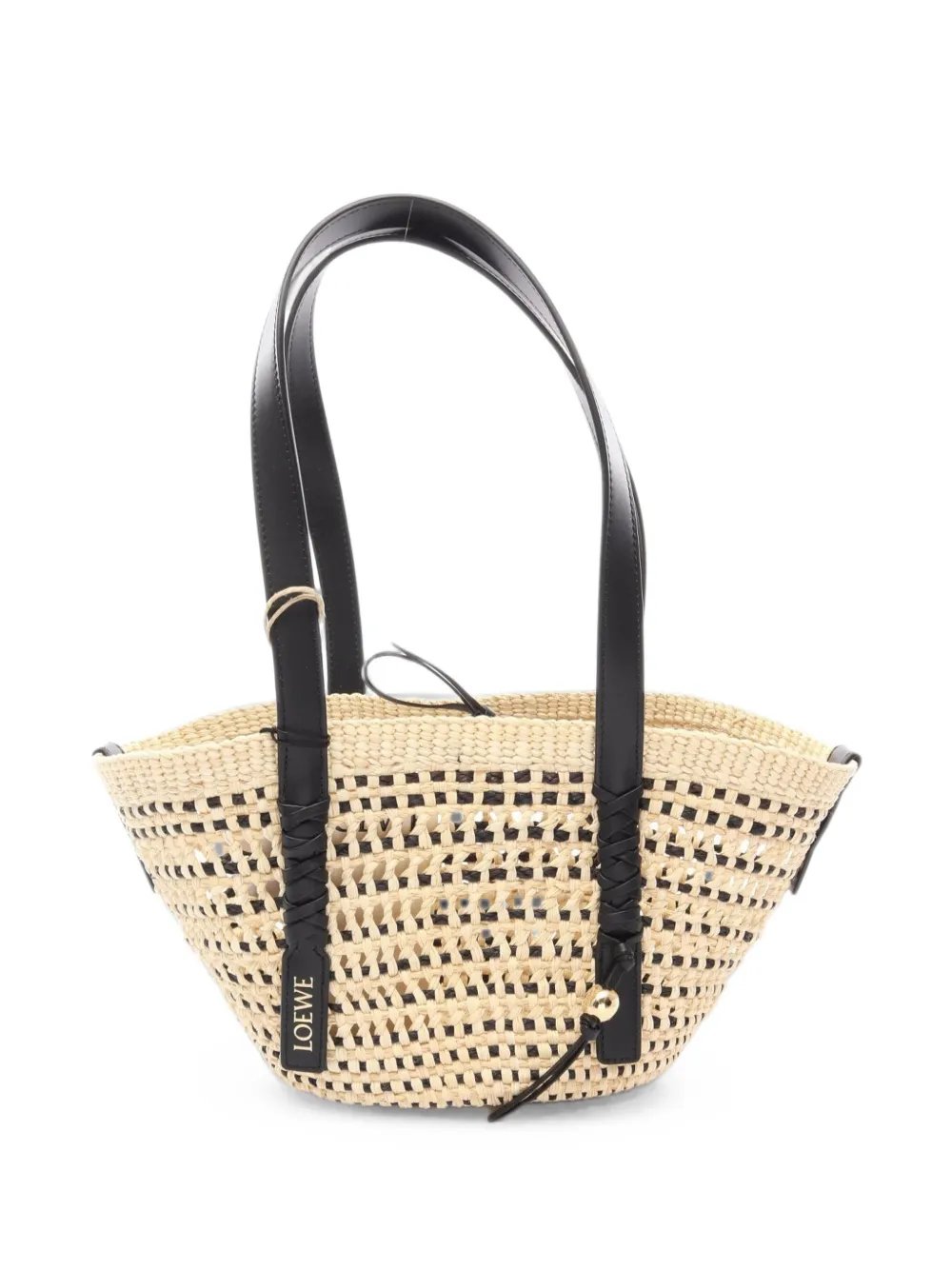 2020s Paula's Ibiza braided basket tote bag