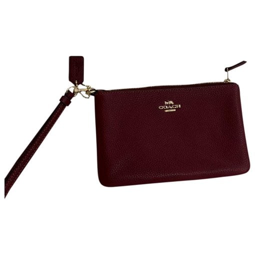 Leather clutch bag
