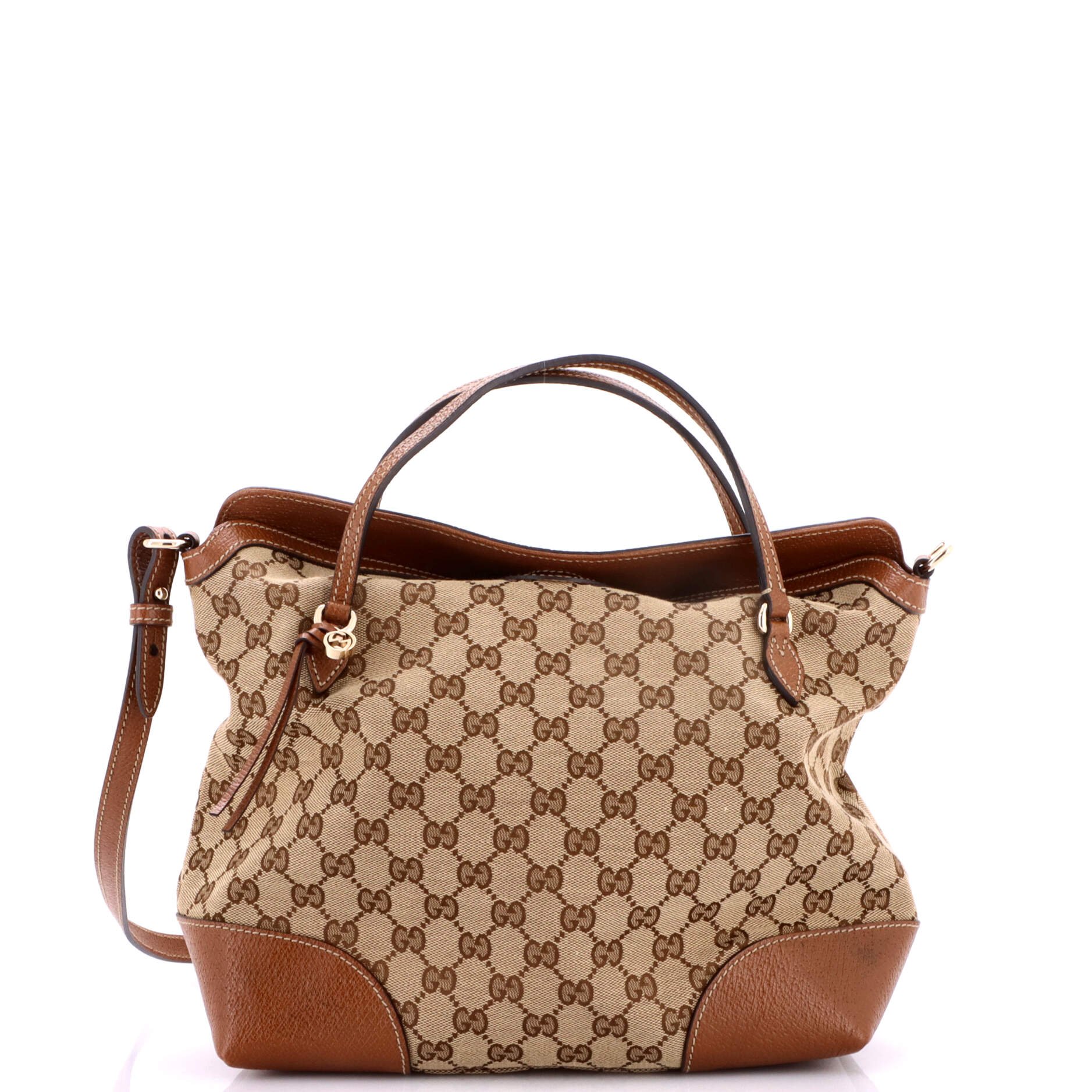 Bree Convertible Top Handle Bag GG Canvas with Leather Medium