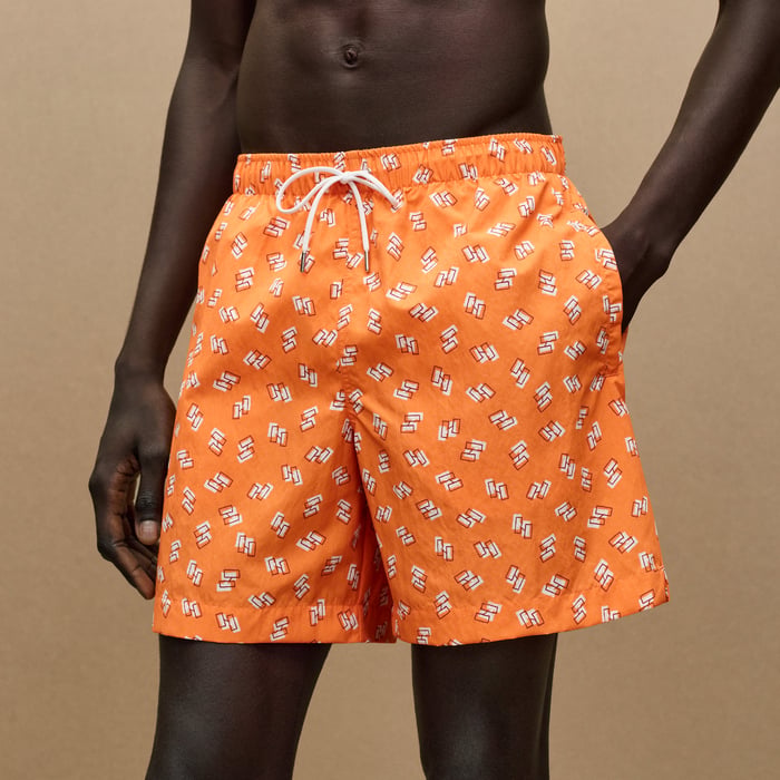 Orange Poppy "Ouh La l'H" Swim Trunks