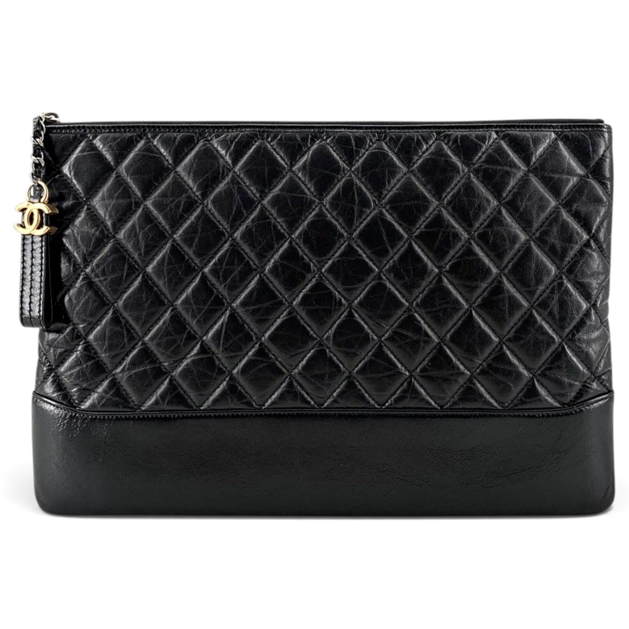 Leather clutch bag