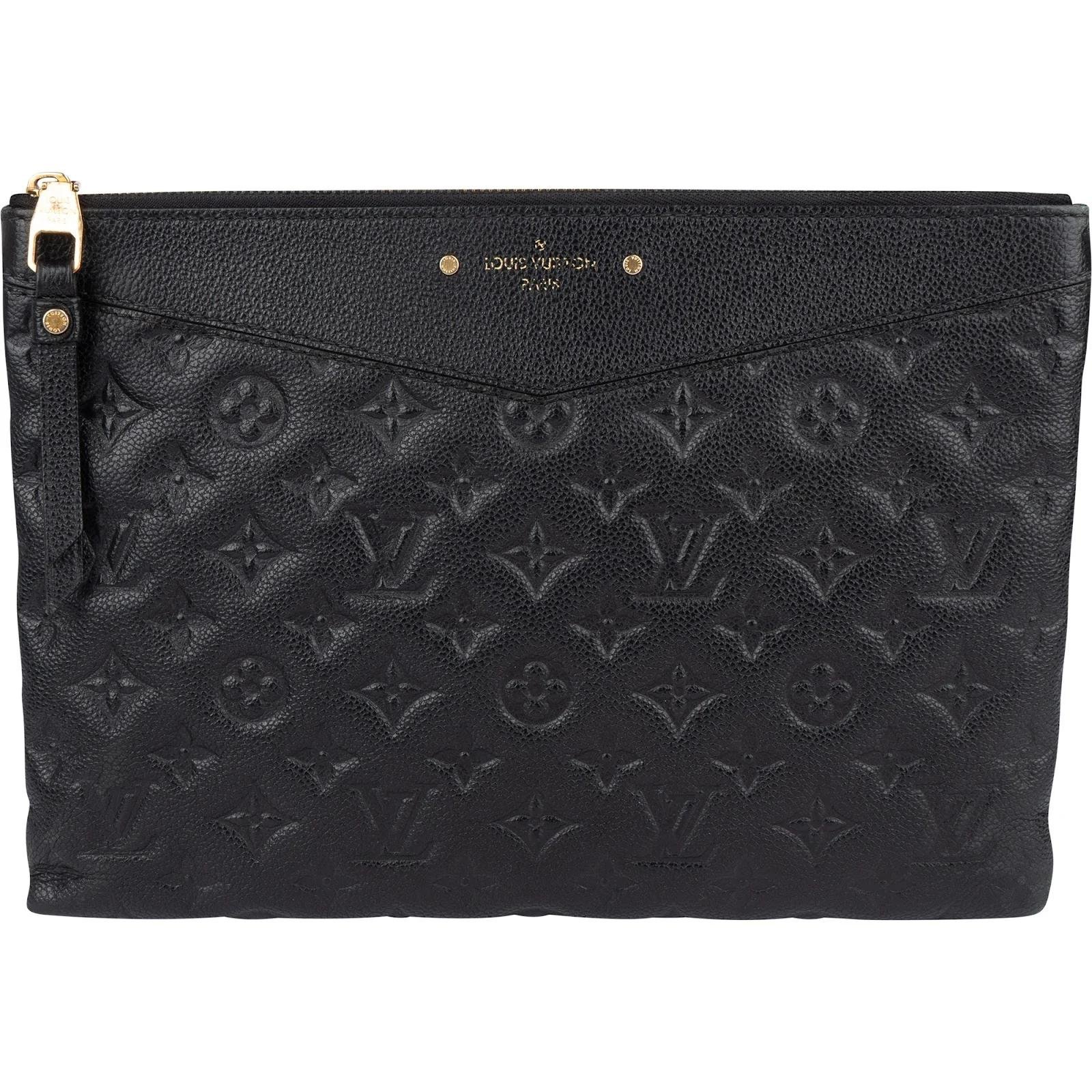 Leather clutch bag