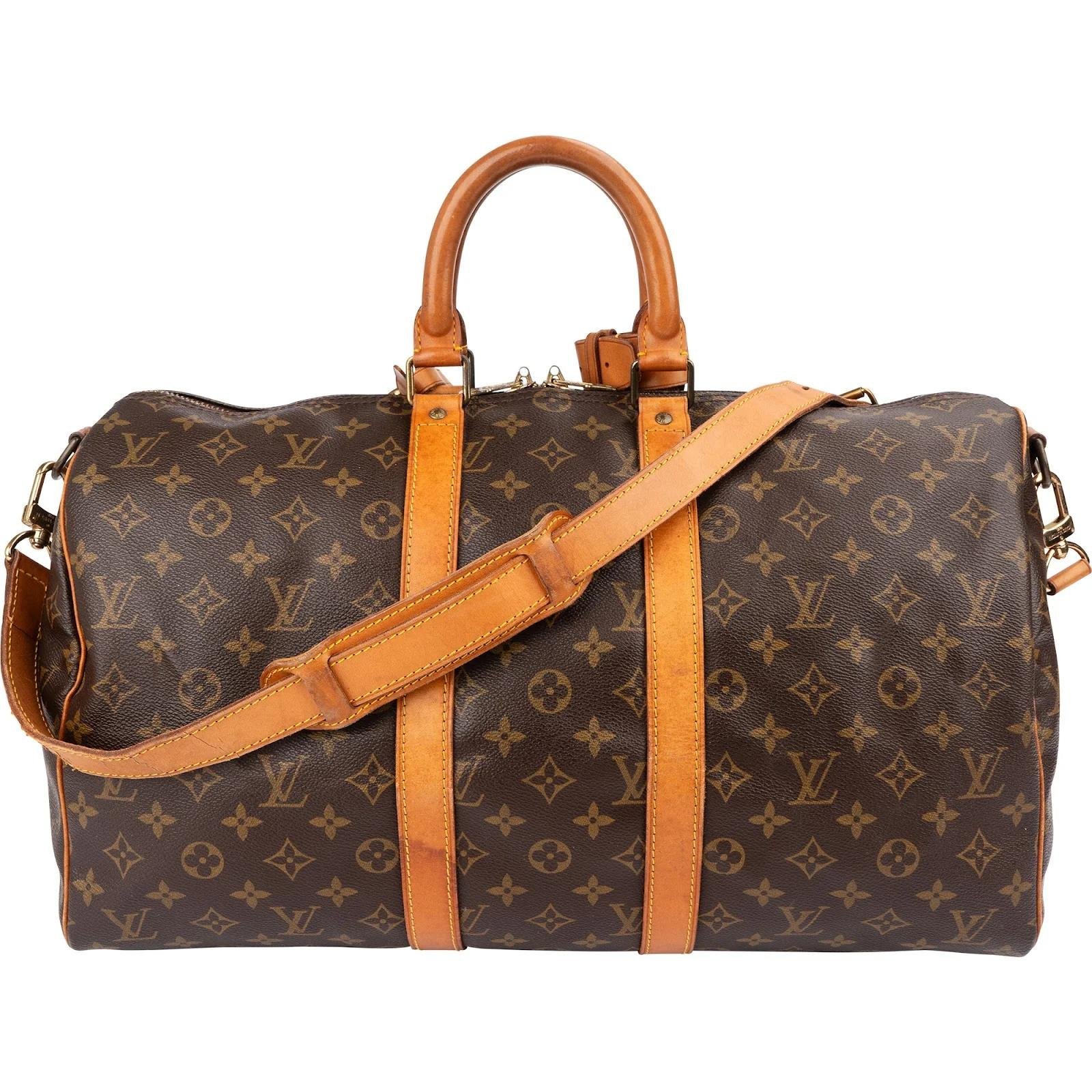 Keepall leather travel bag