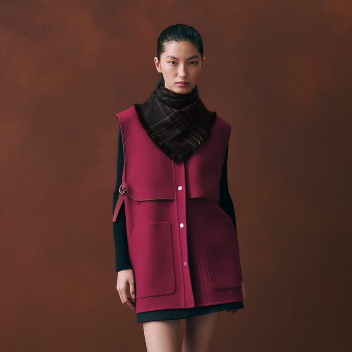 Noir Carreaux Scarf 80