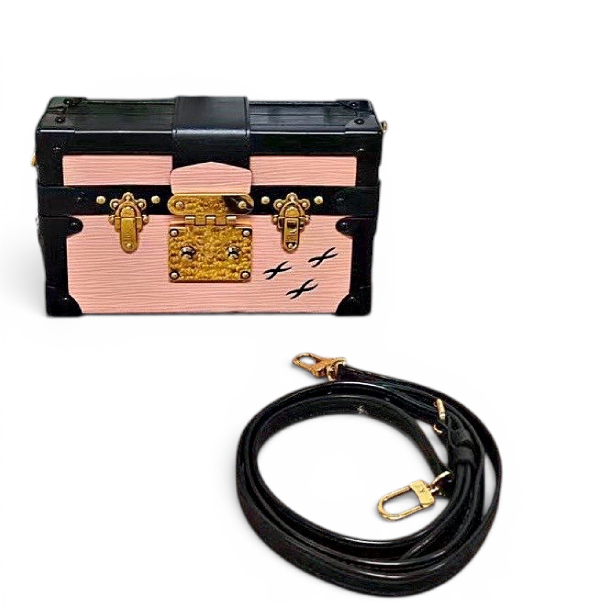 Petite Malle leather crossbody bag