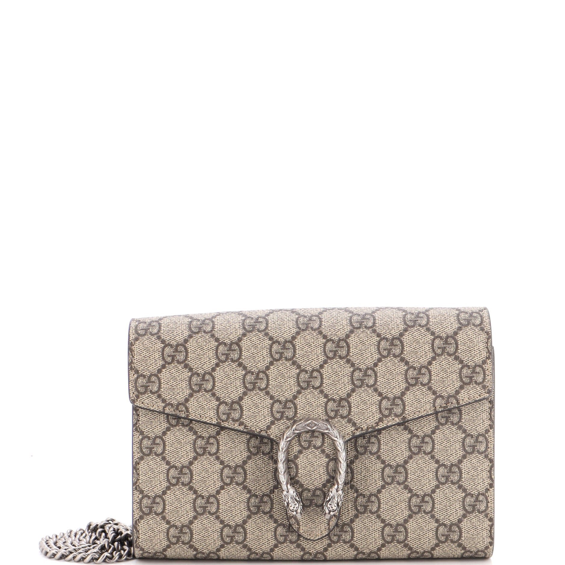 Dionysus Chain Wallet GG Coated Canvas Small