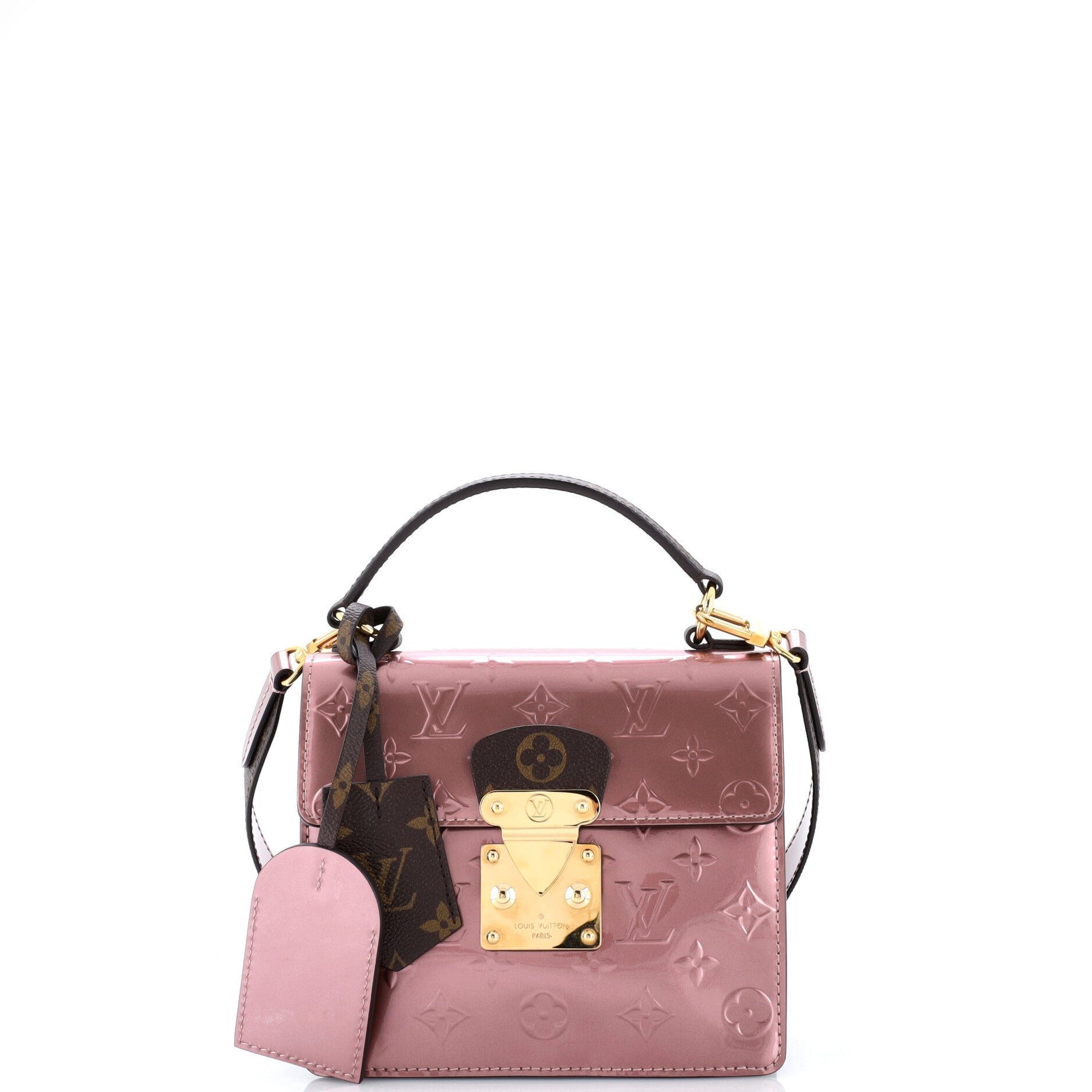 Spring Street NM Handbag Monogram Vernis with Monogram Canvas