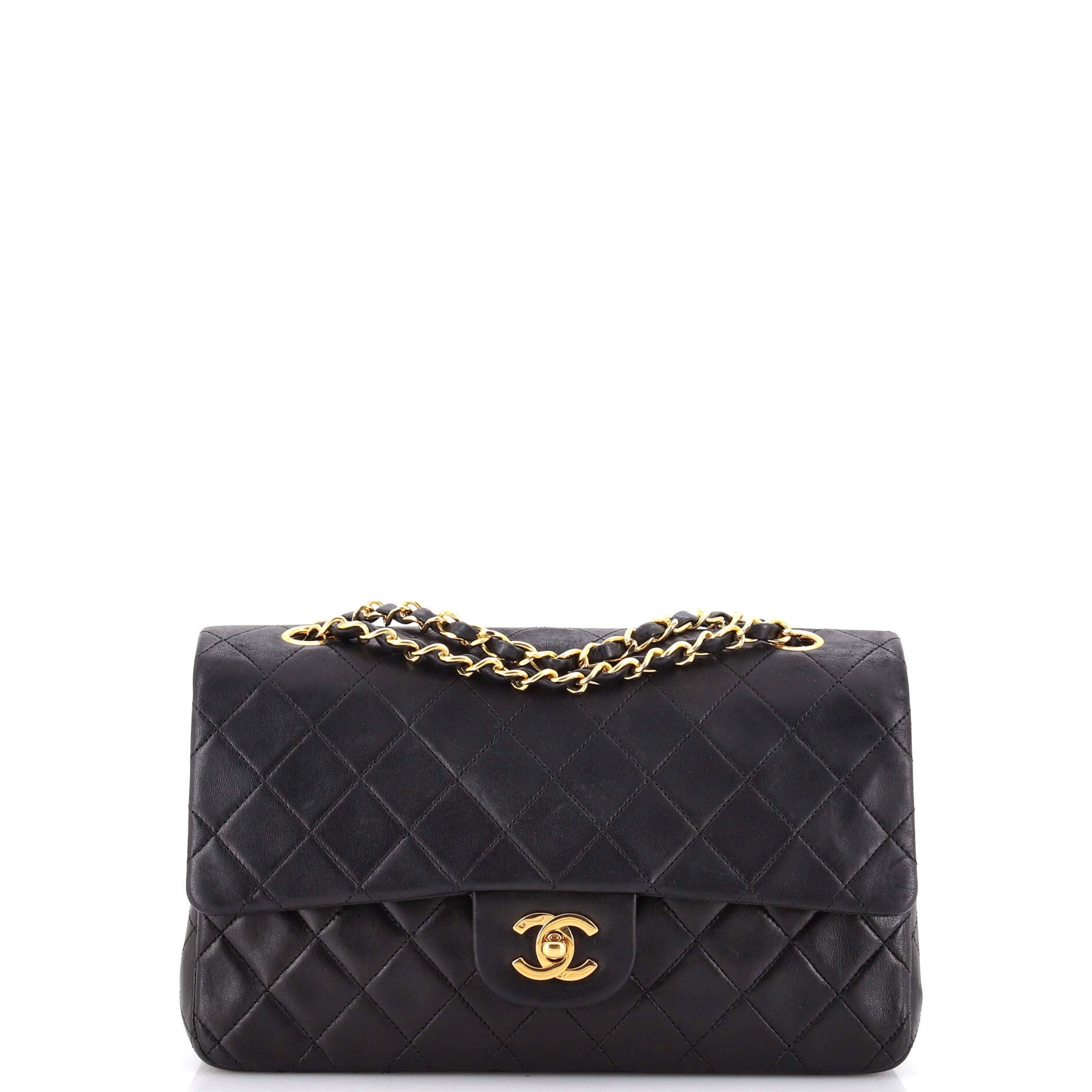 Vintage Classic Double Flap Bag Quilted Lambskin Medium