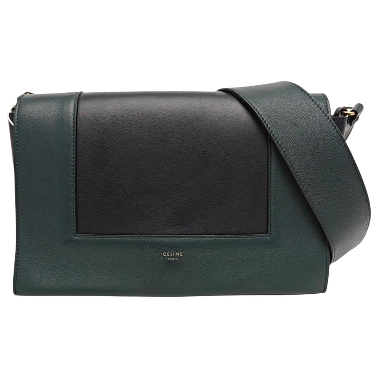 Frame leather handbag