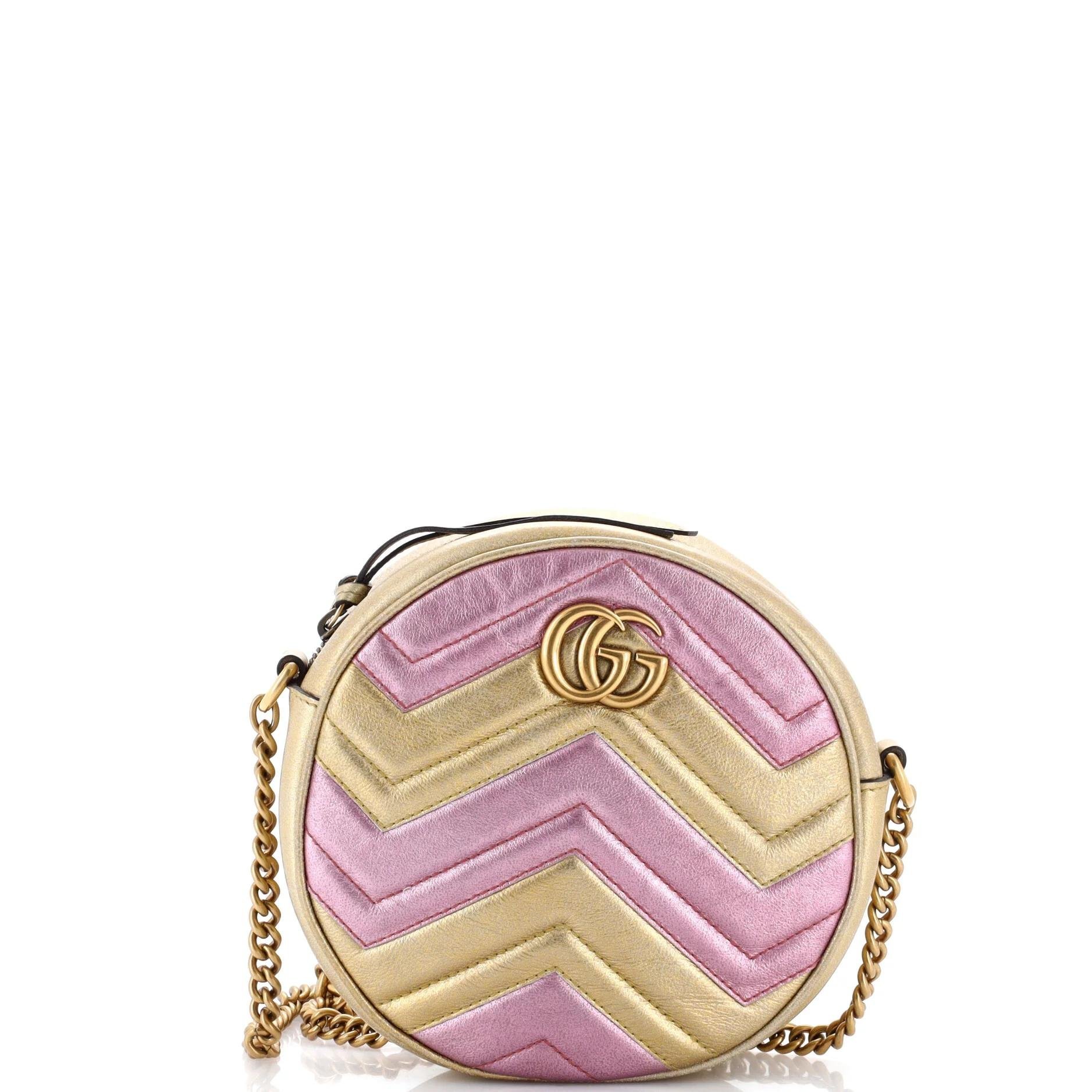 GG Marmont Round leather crossbody bag
