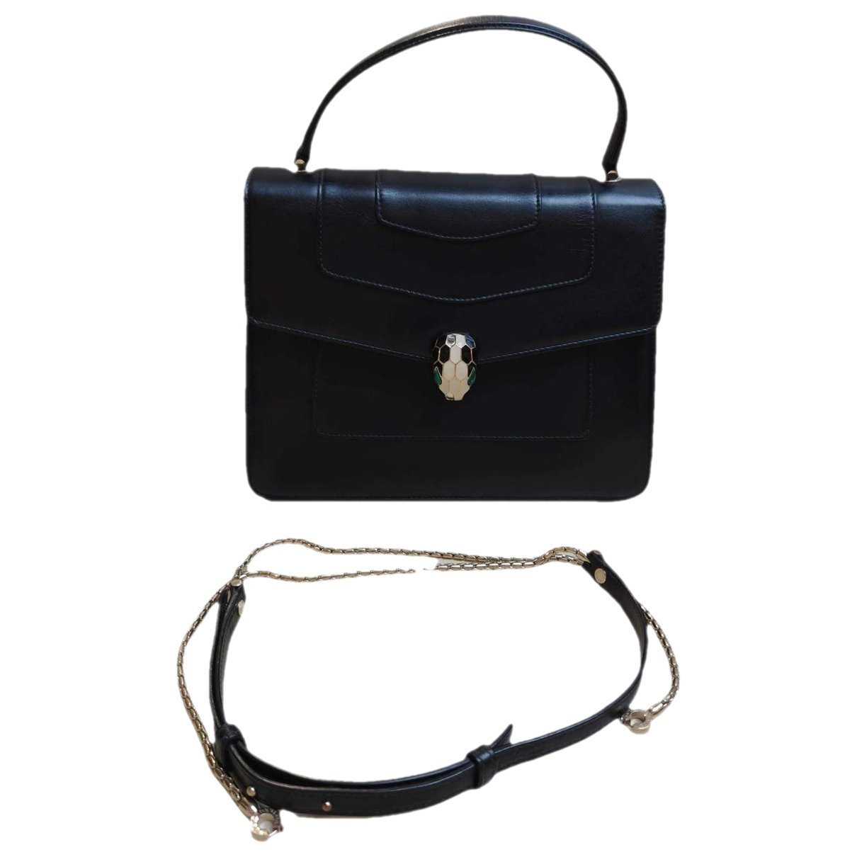Serpenti leather handbag