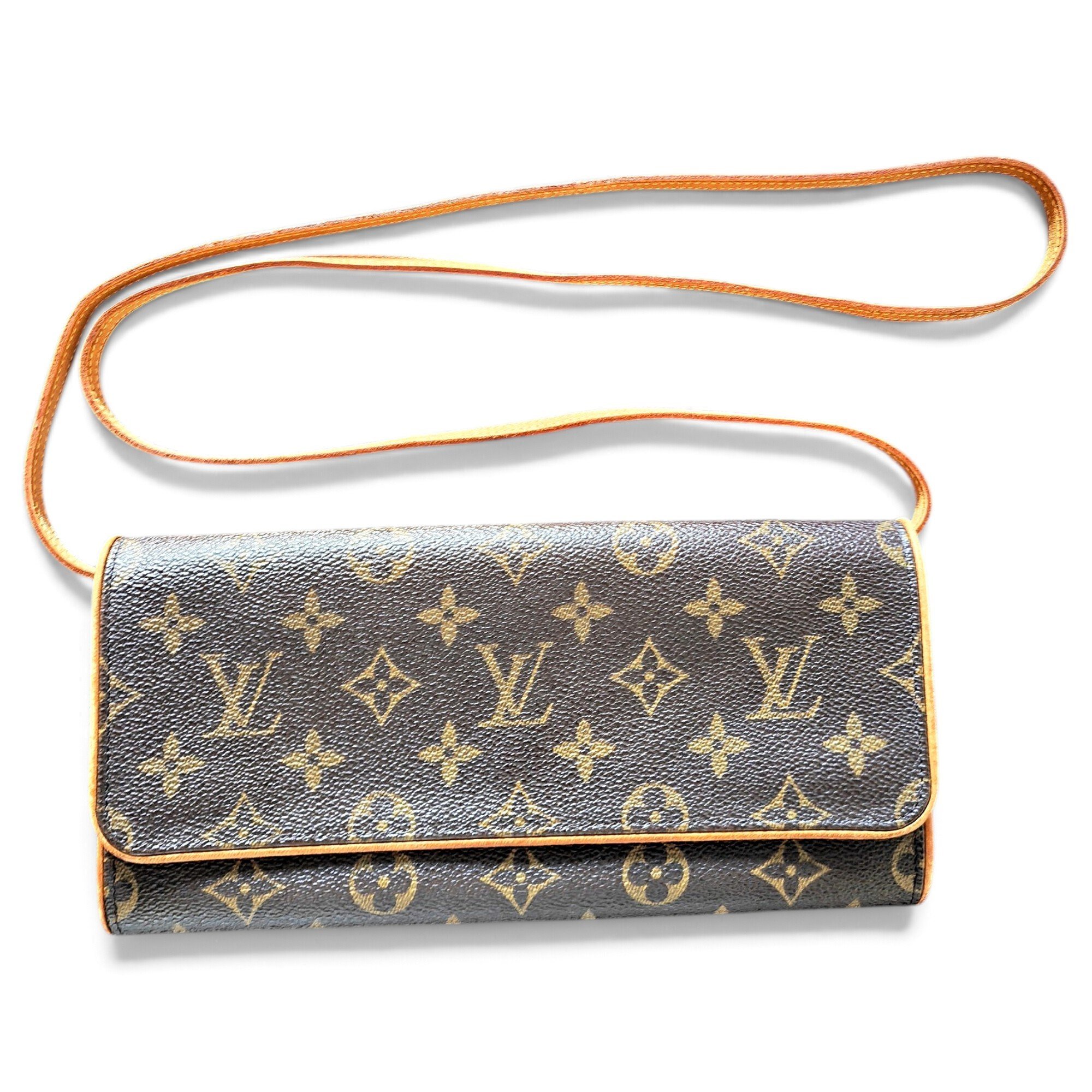 Twin leather crossbody bag