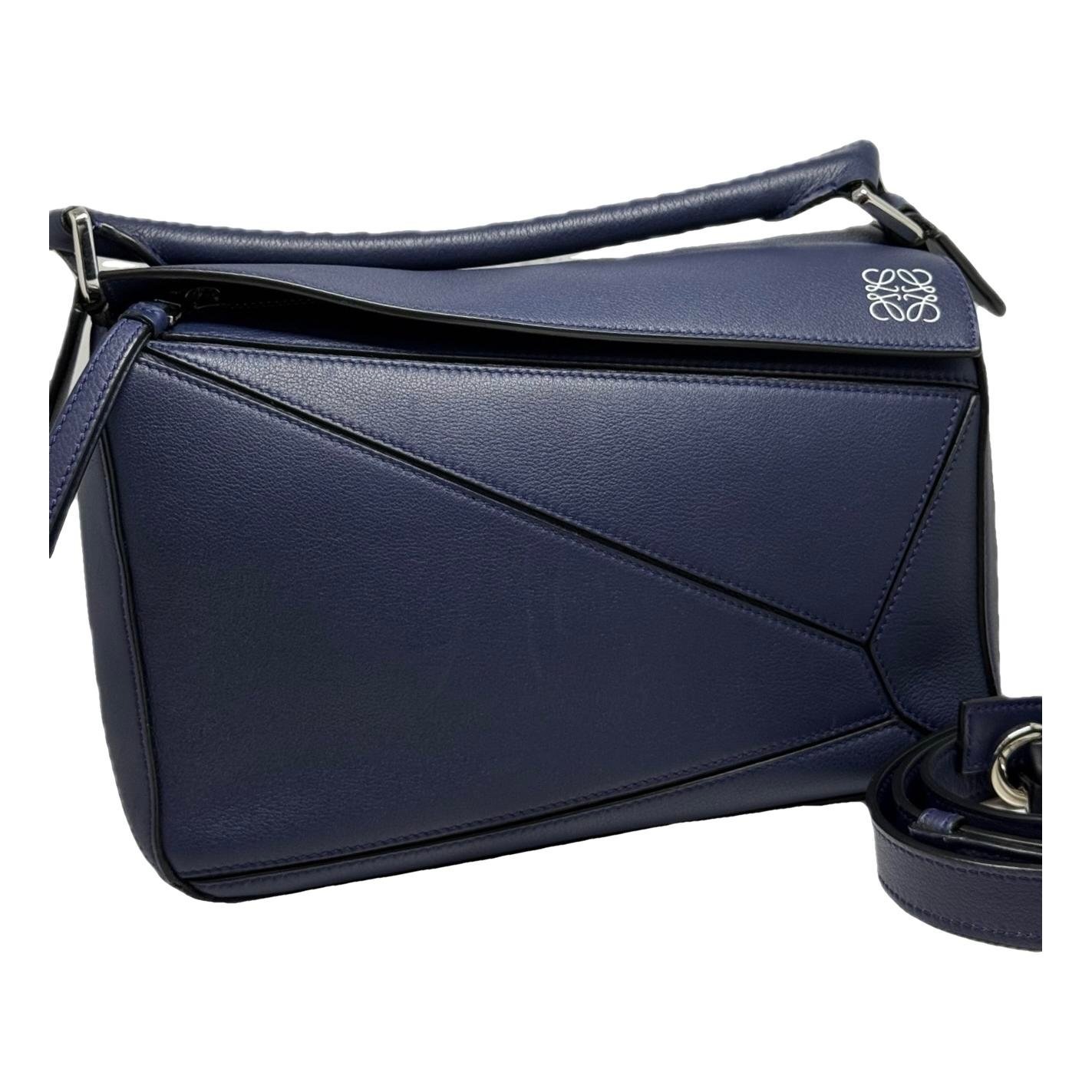Puzzle leather handbag