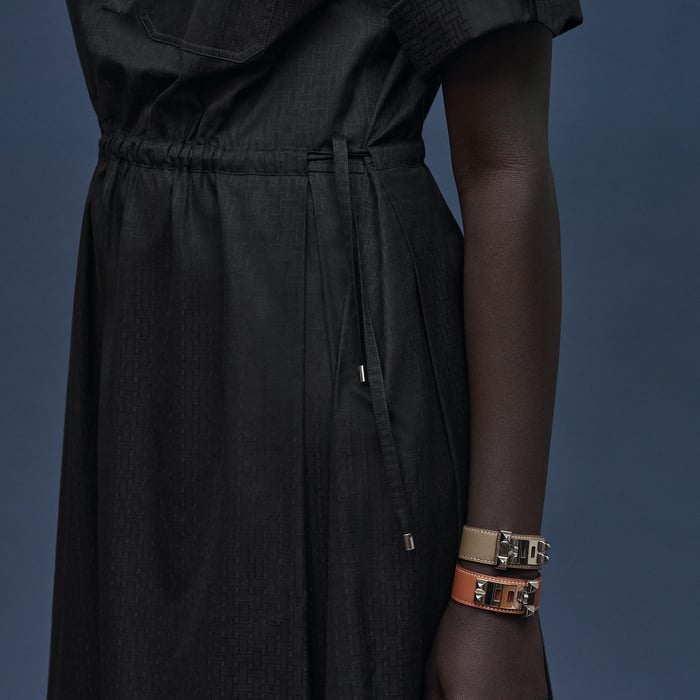 Noir "Mosaique" Short-sleeve Dress