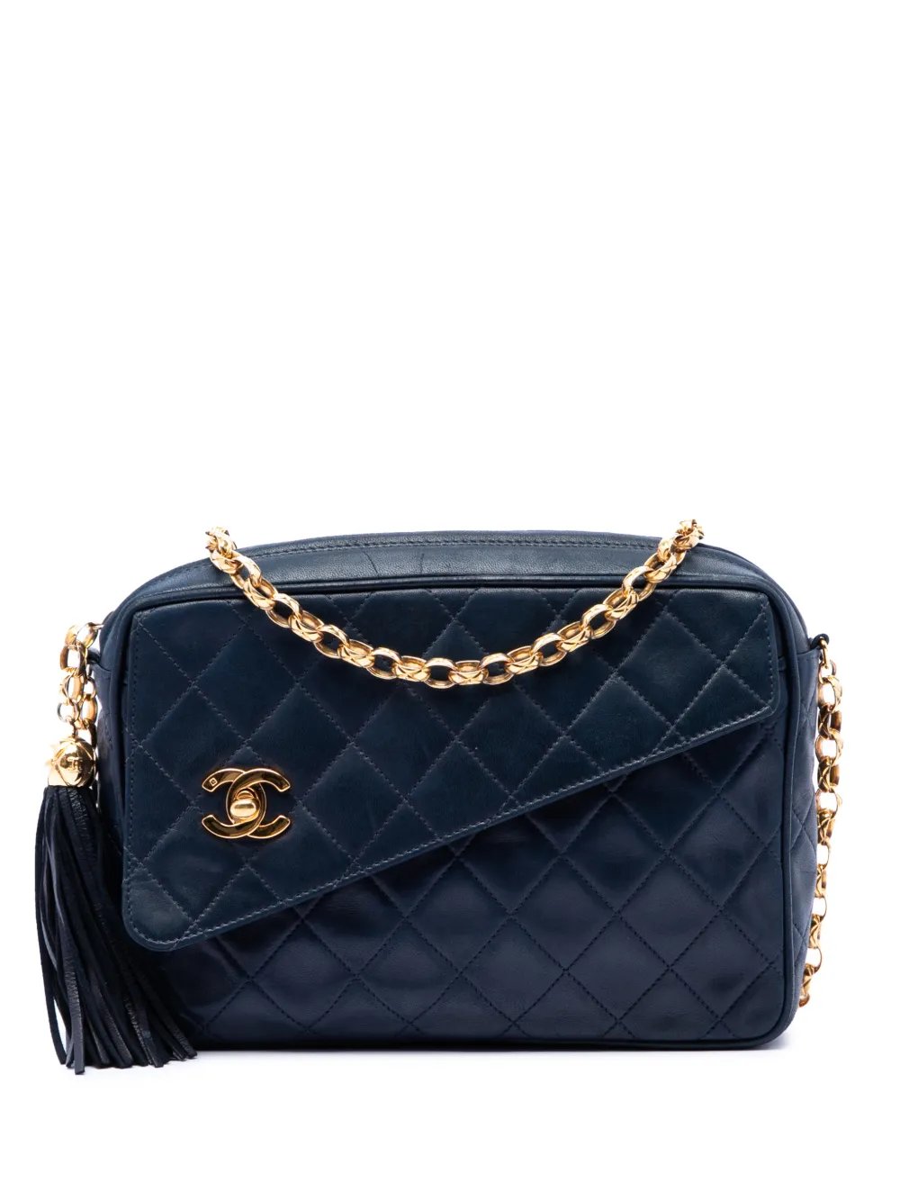 1991-1994 CC Quilted Lambskin Tassel Camera Bag crossbody bag