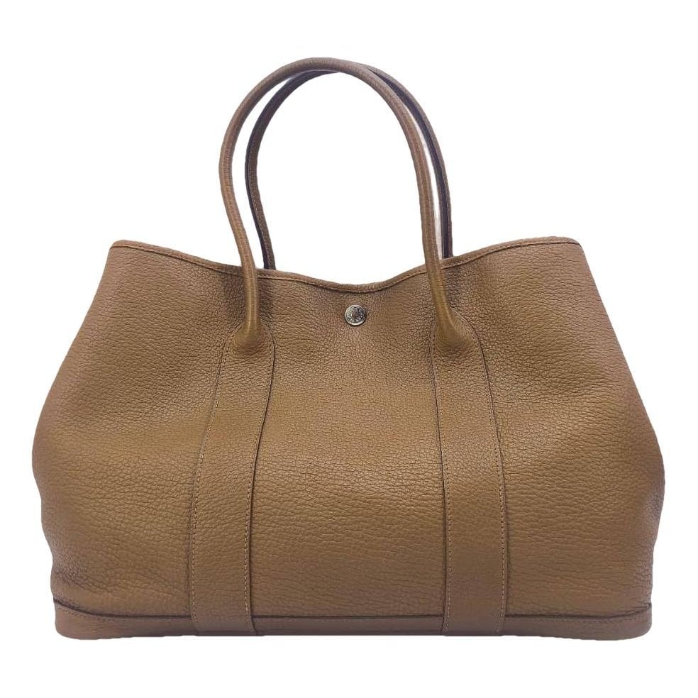 Hermes Garden Party 36 Handbag Alezan Negonda Leather