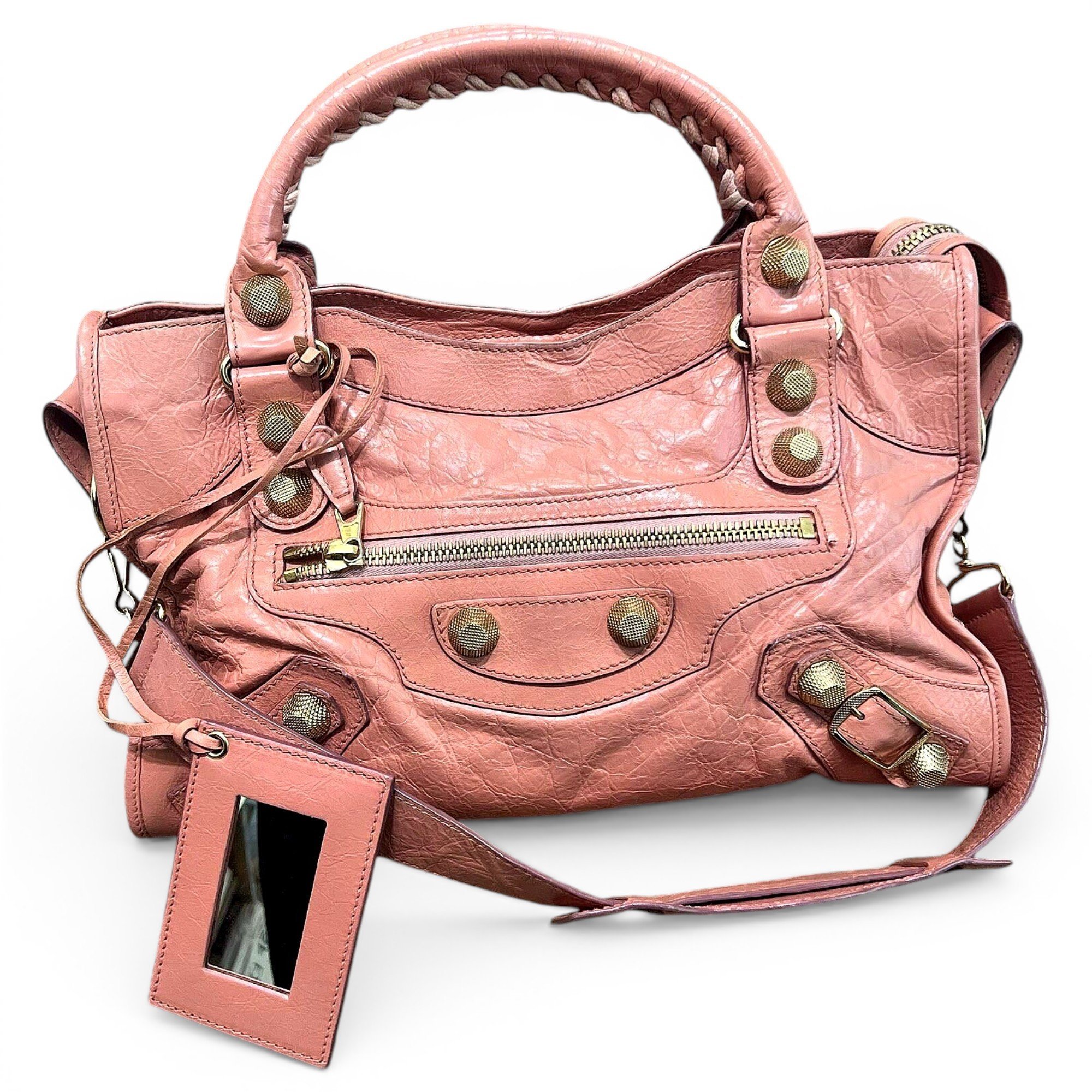 City leather handbag