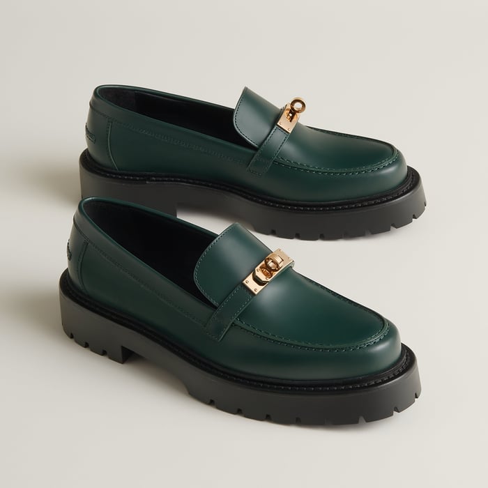 Vert Bouteille Icone Loafer