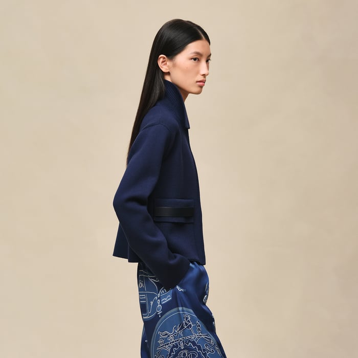 Bleu Outremer Jacket With Pockets