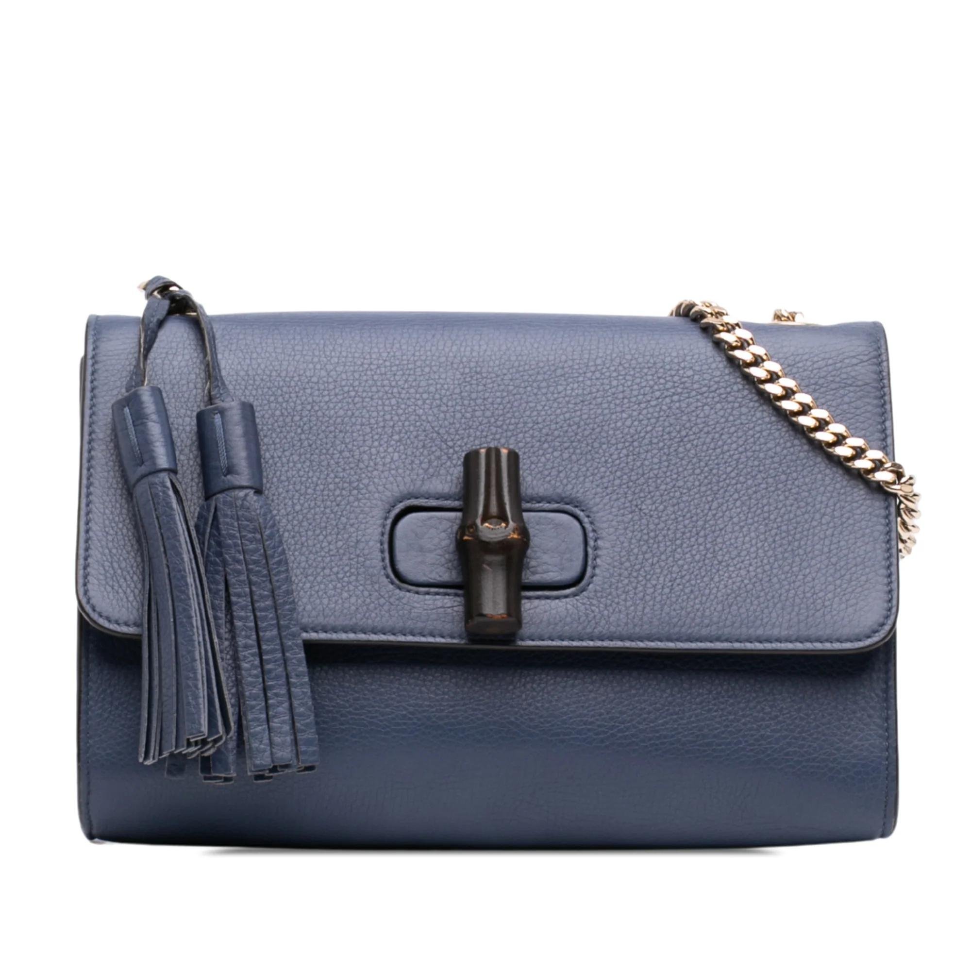 Bamboo leather crossbody bag