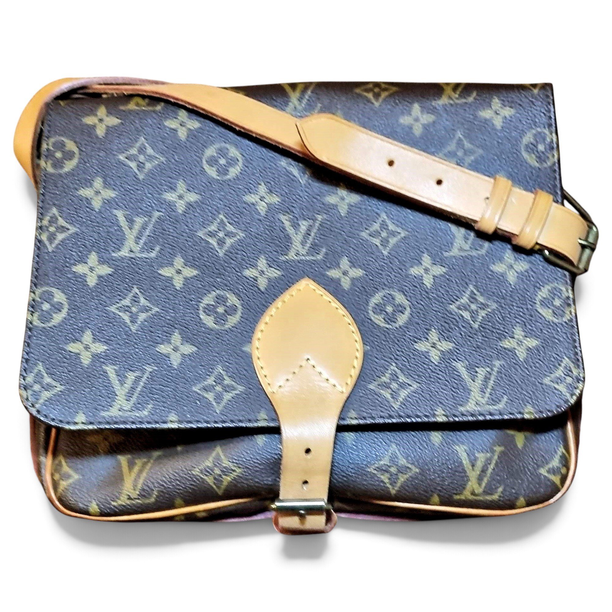 Cartouchière leather crossbody bag