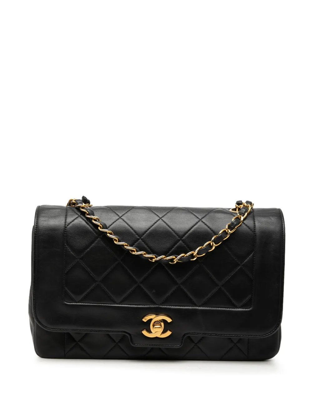 1991-1994 Medium Lambskin Diana Full Flap crossbody bag
