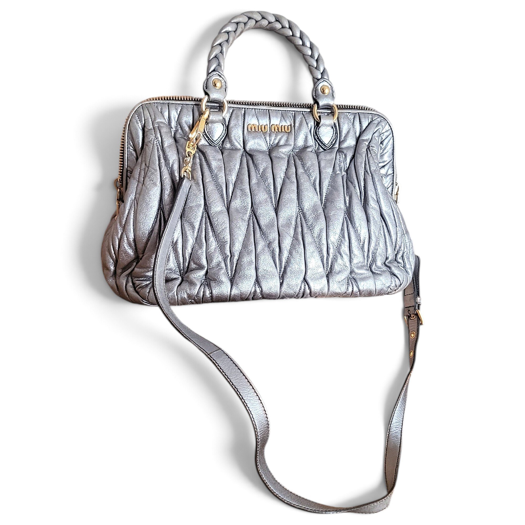 Coffer leather handbag