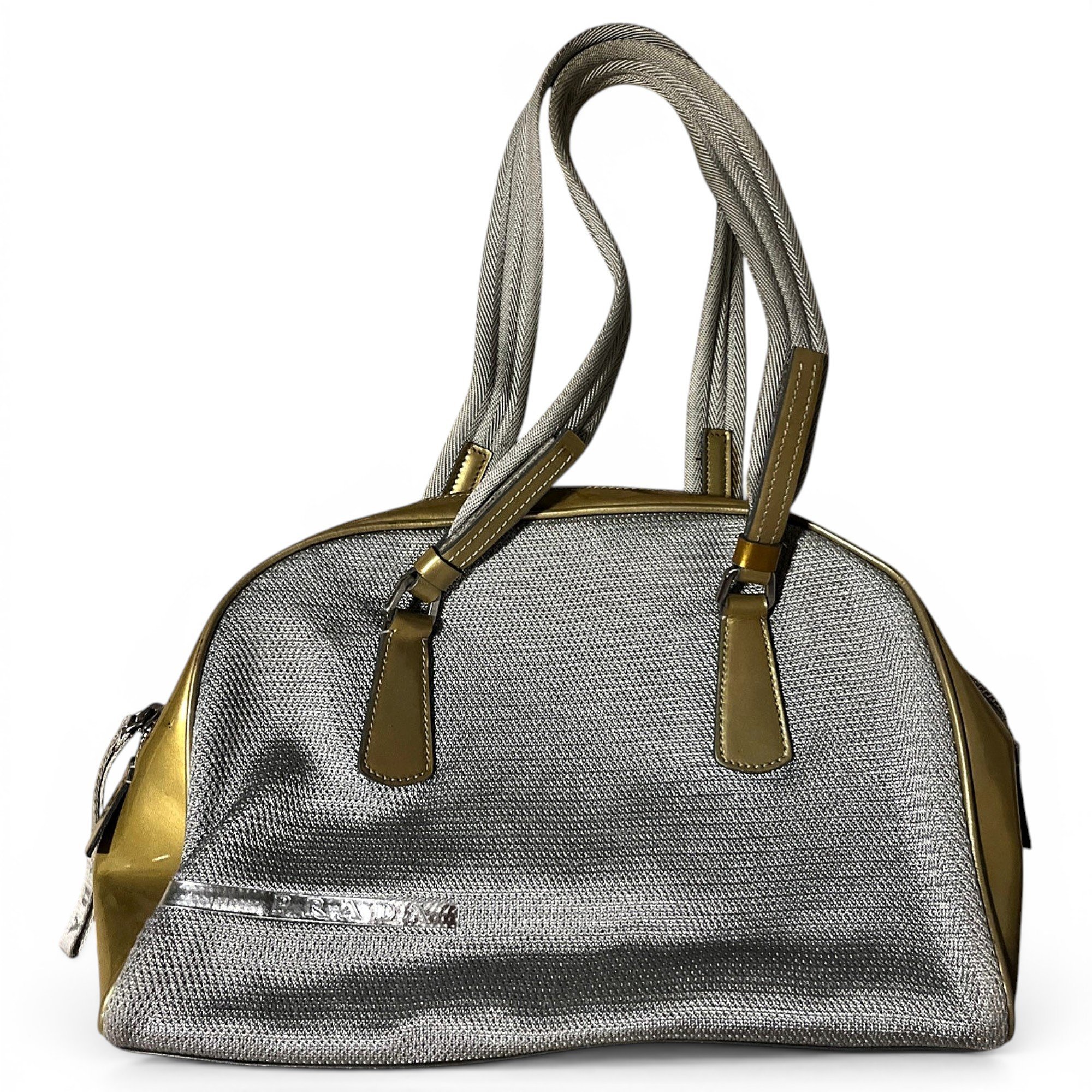 Bowling leather handbag
