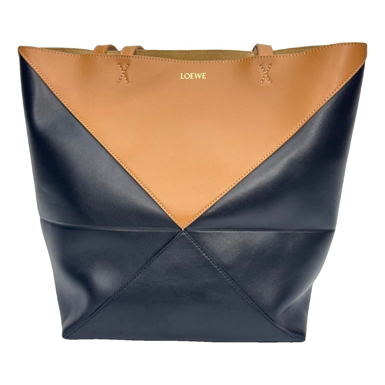 Puzzle Fold leather tote