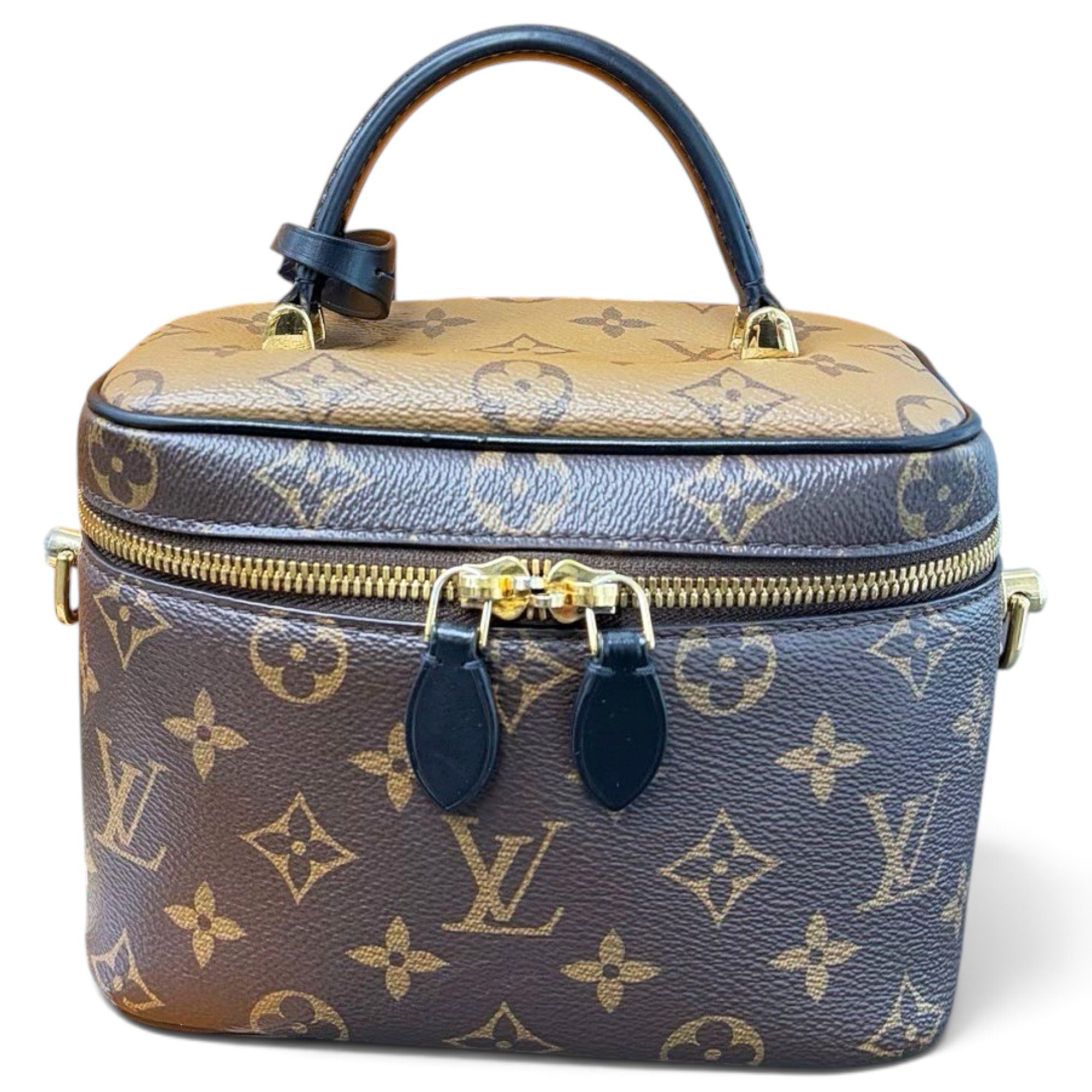 Vanity leather handbag