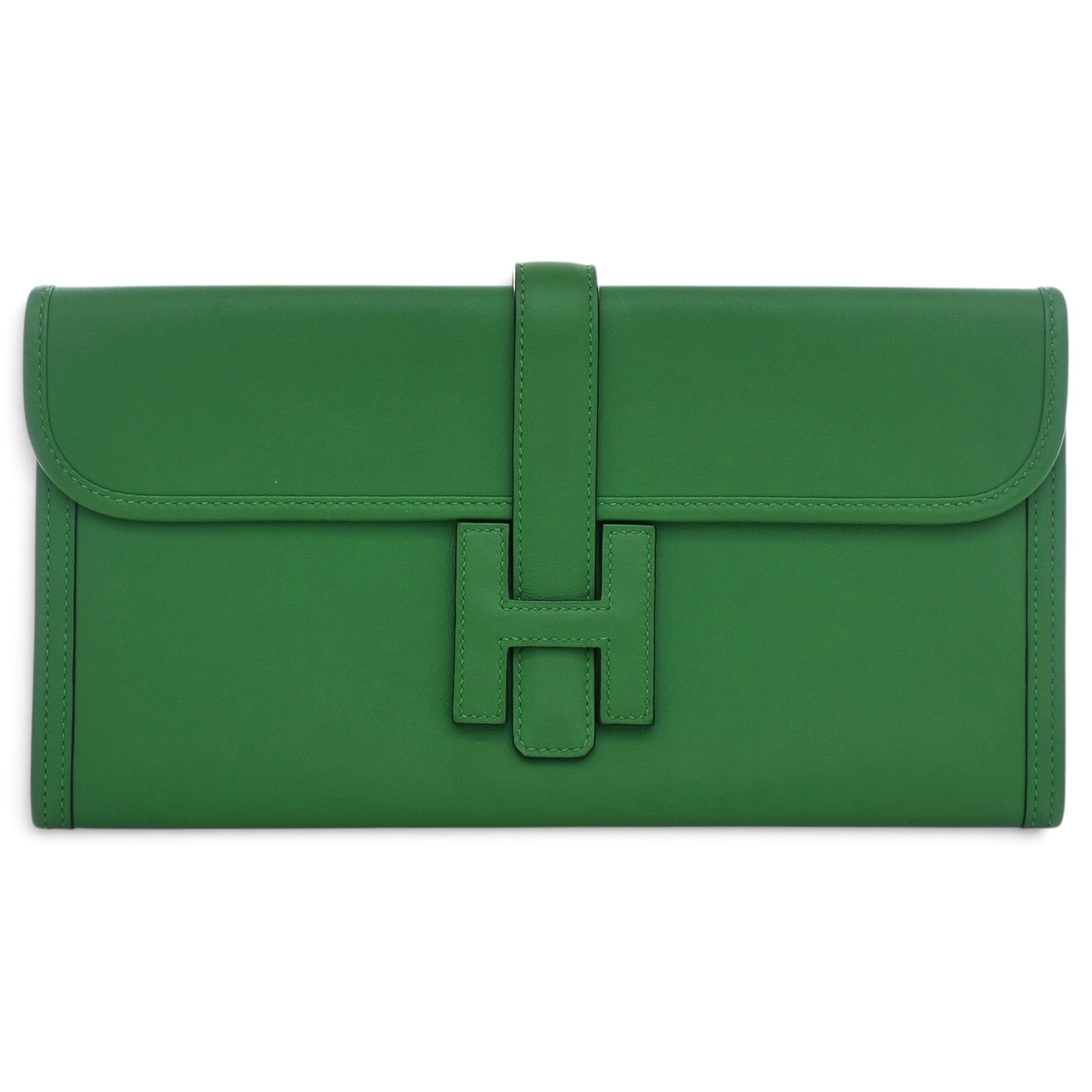 Jige leather clutch bag