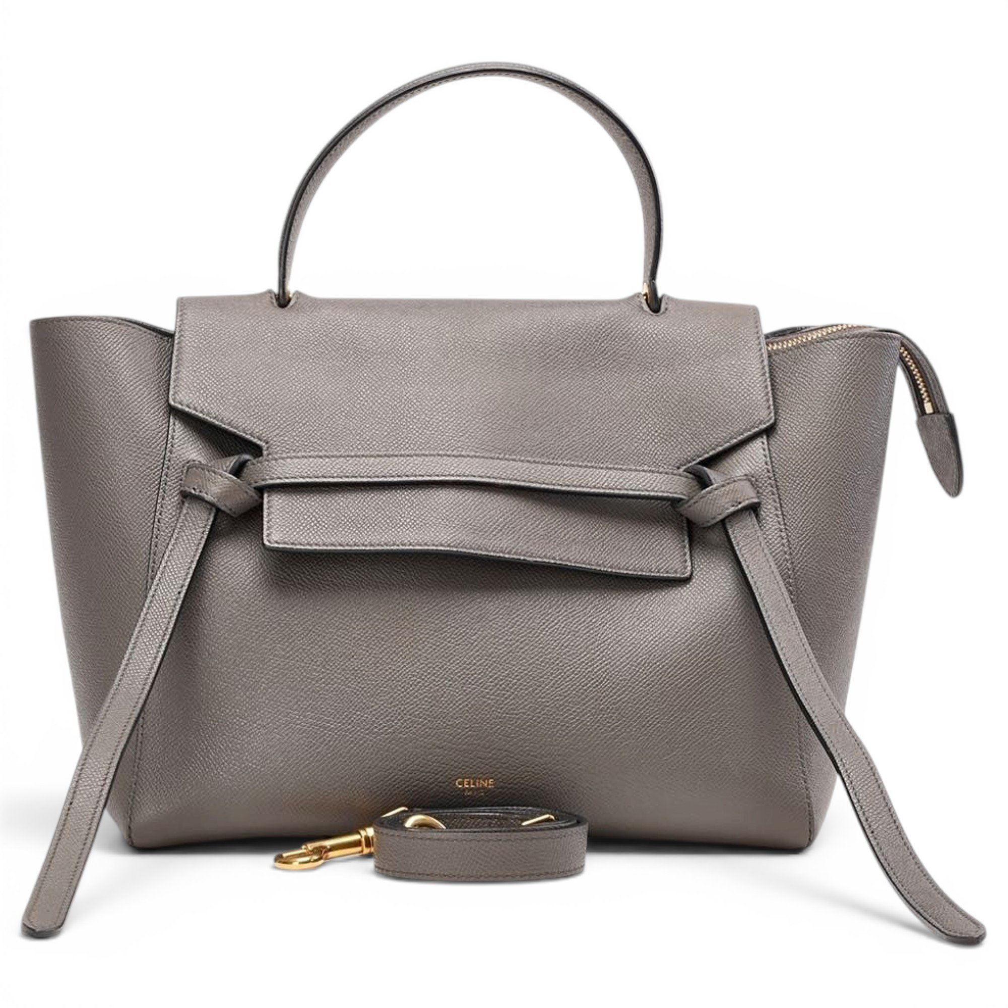 Belt leather handbag