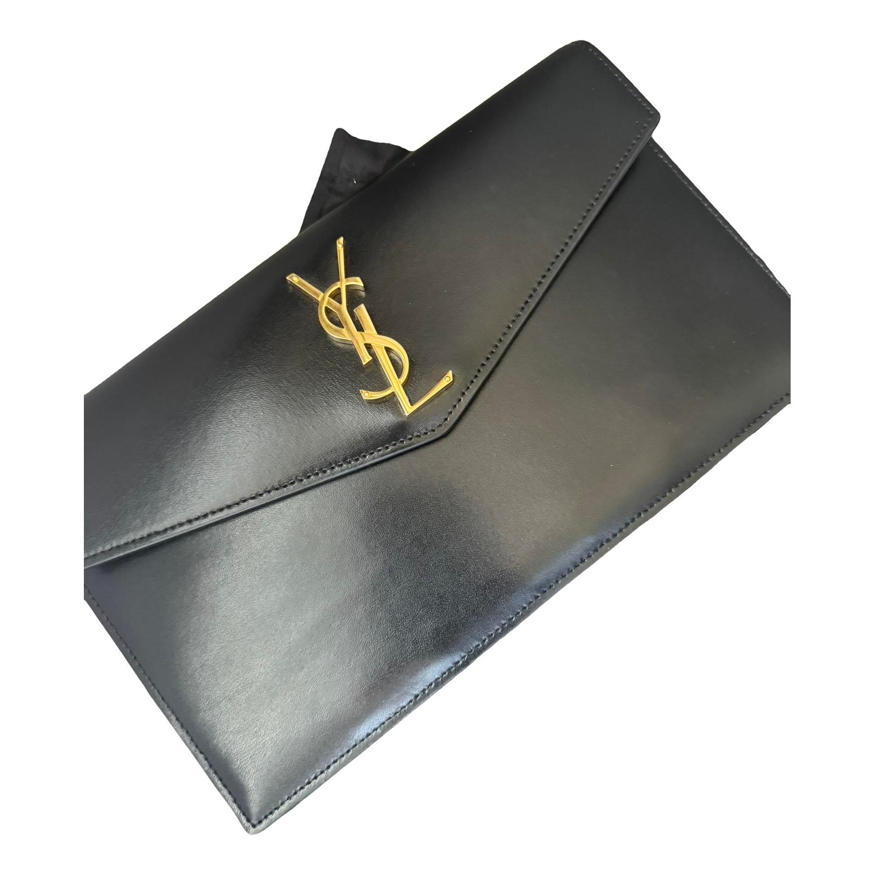Uptown leather clutch bag