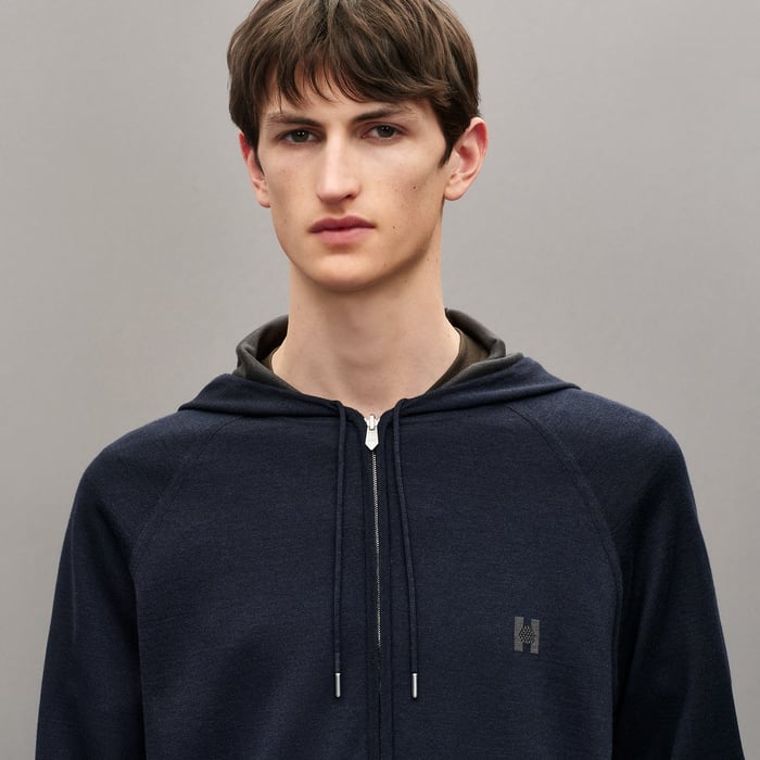 Bleu Nuit "H Golf" Reversible Zipped Jacket