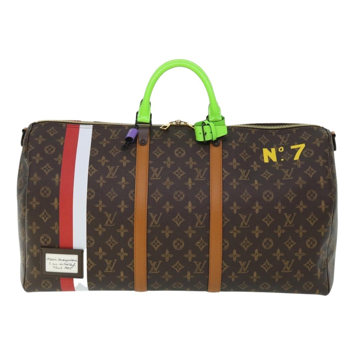 Keepall leather travel bag