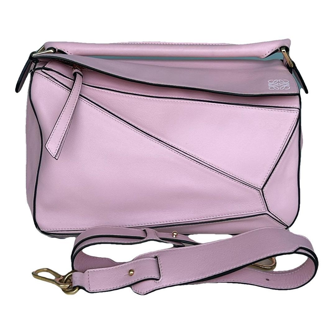 Puzzle leather handbag