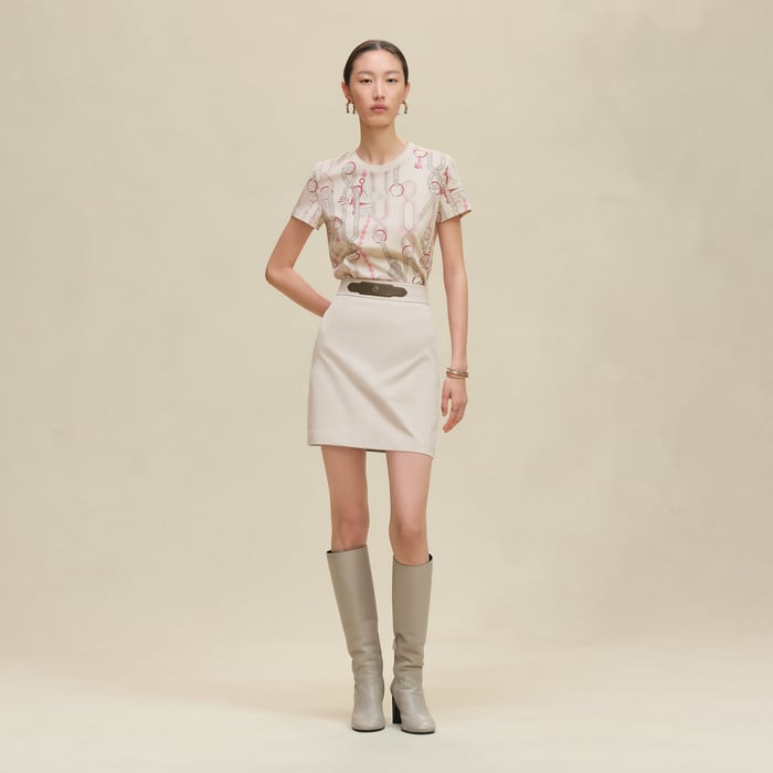 Beige Avoine "Palefroi Remix" Straight T-shirt
