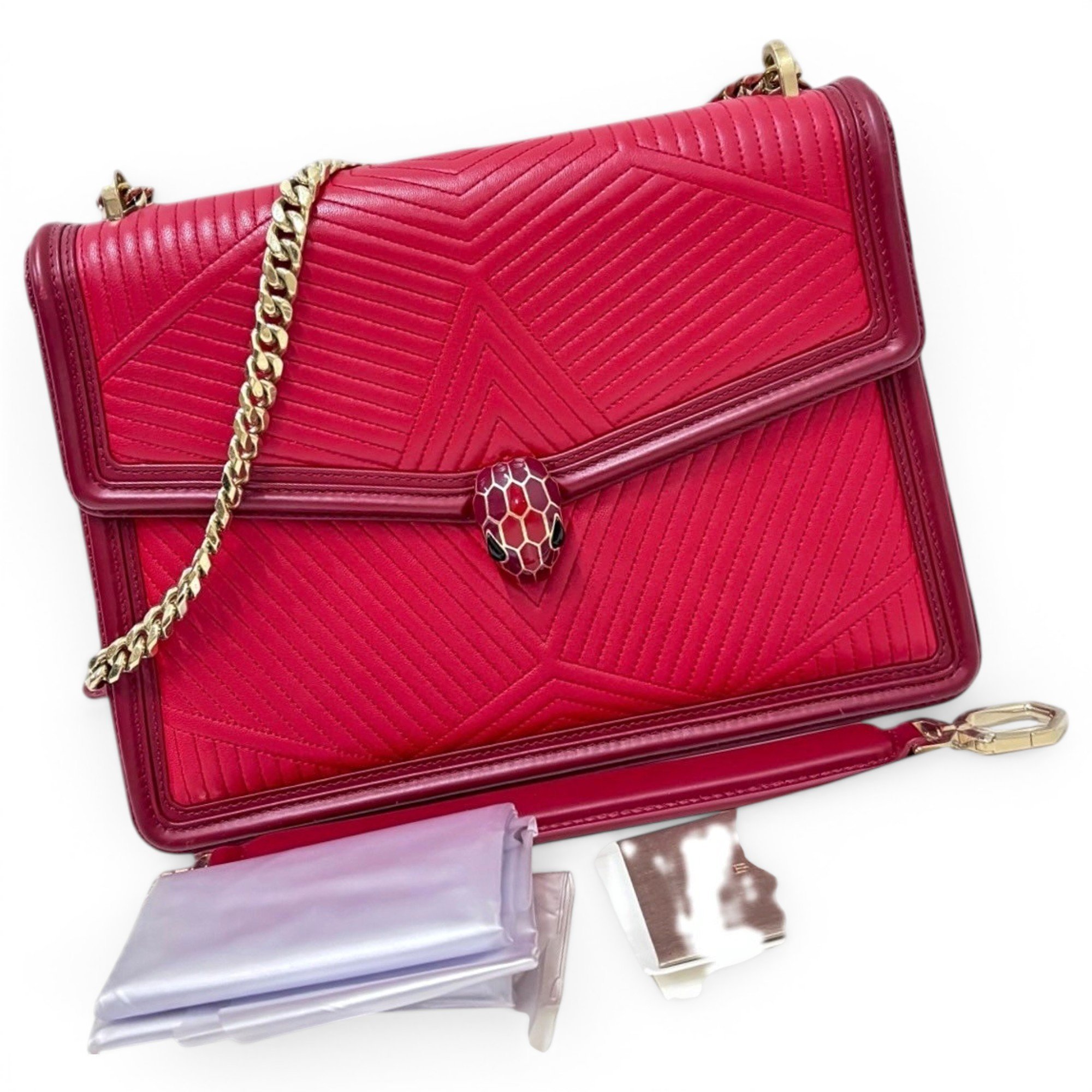 Serpenti leather handbag