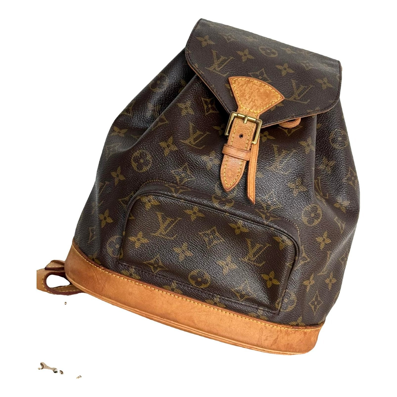 Montsouris Vintage leather backpack