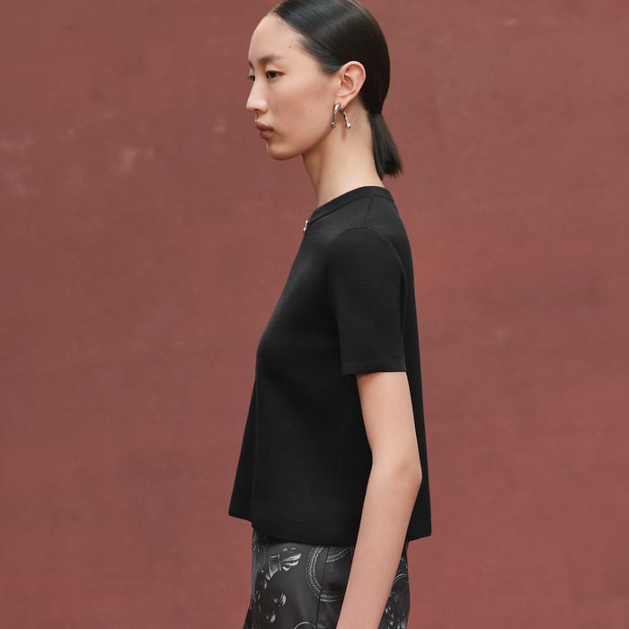 Noir "Palefroi Remix" Short-sleeve Sweater