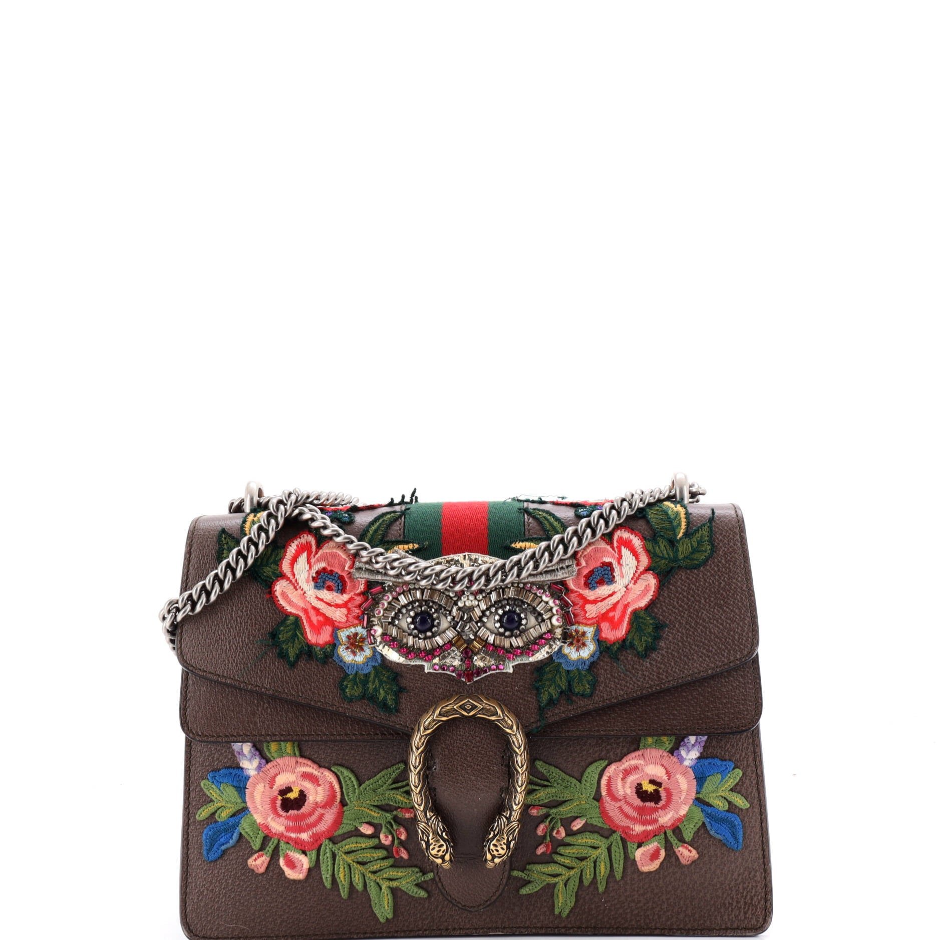 Web Dionysus Bag Embellished Leather Medium