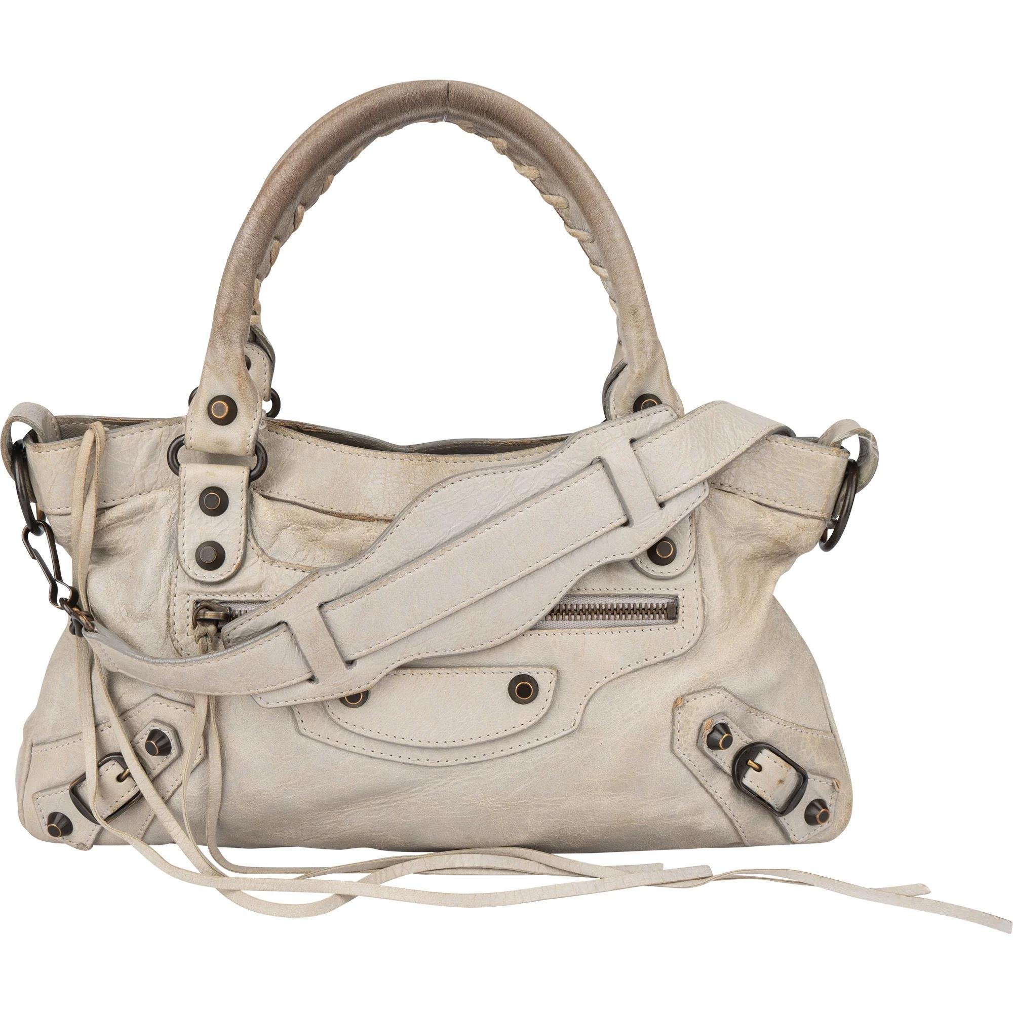 City leather handbag