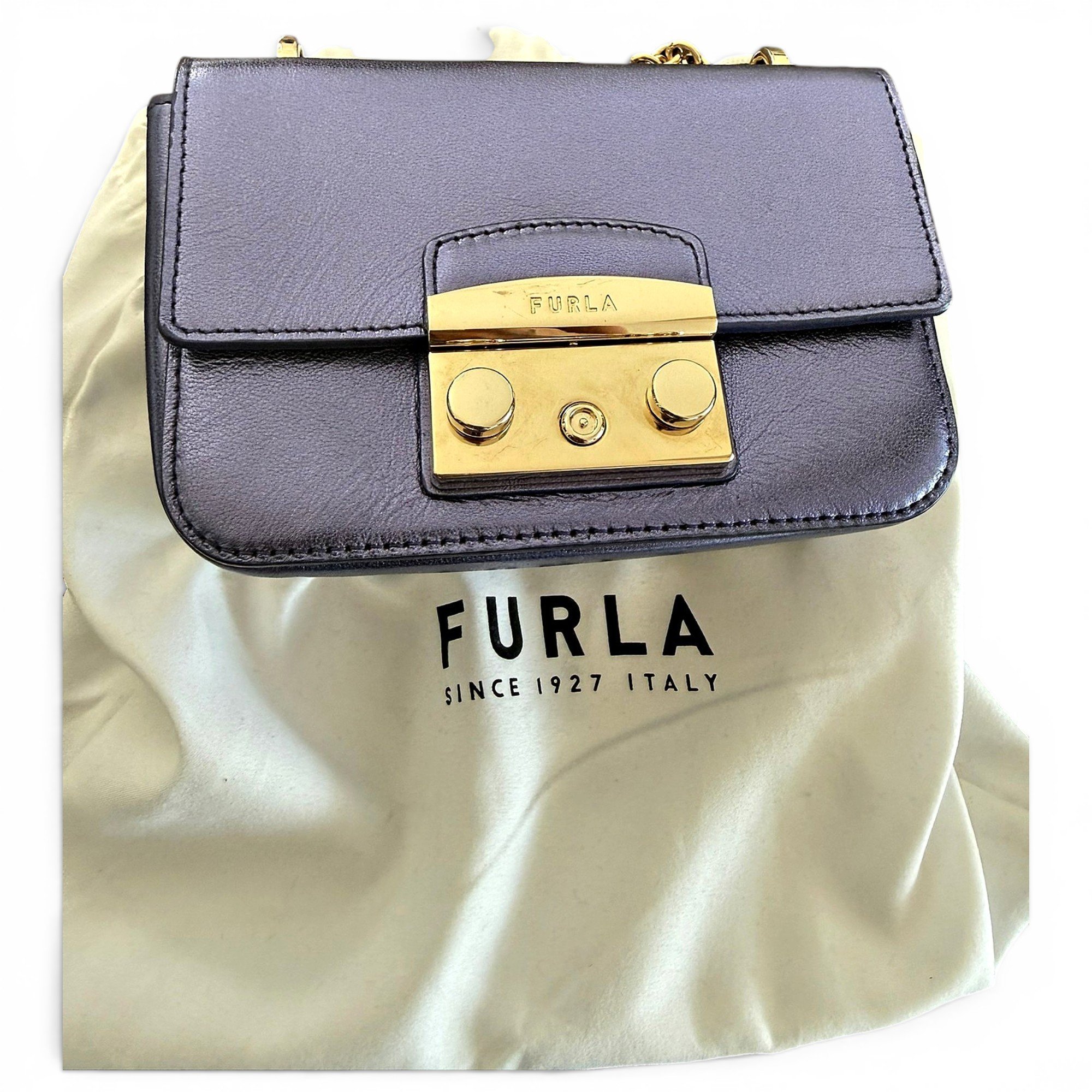 Metropolis leather clutch bag