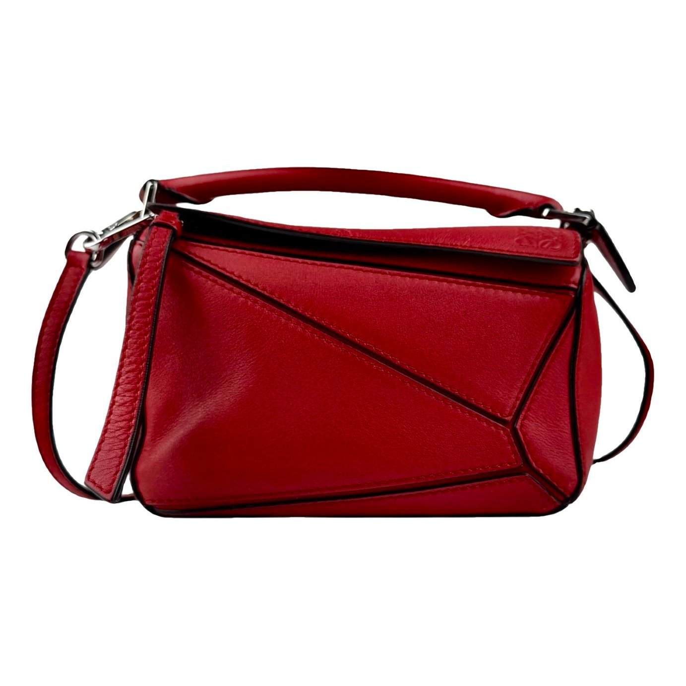 Puzzle leather crossbody bag