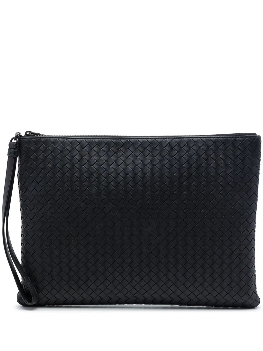 2012-2026 Nappa Intrecciato Wristlet Zip clutch bag