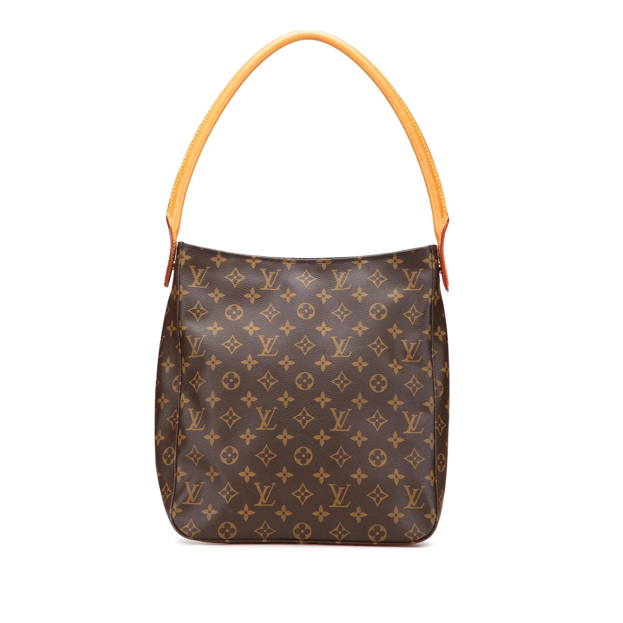 Looping leather handbag